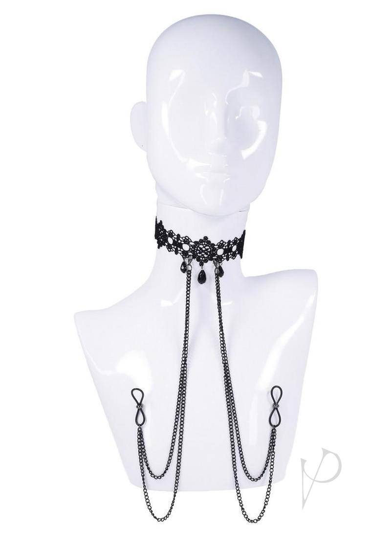 Sandm Lace Collar W/ Nipple Ties