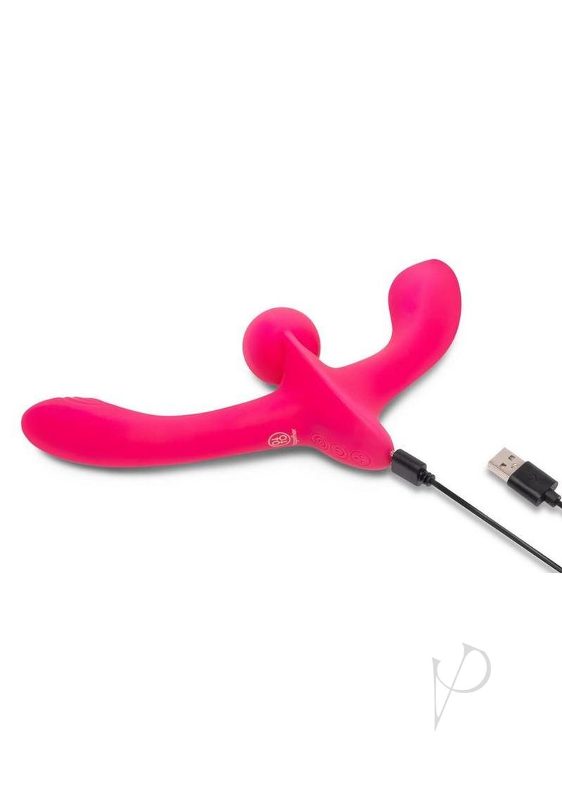 Double Tap Strapless Strap On Pink
