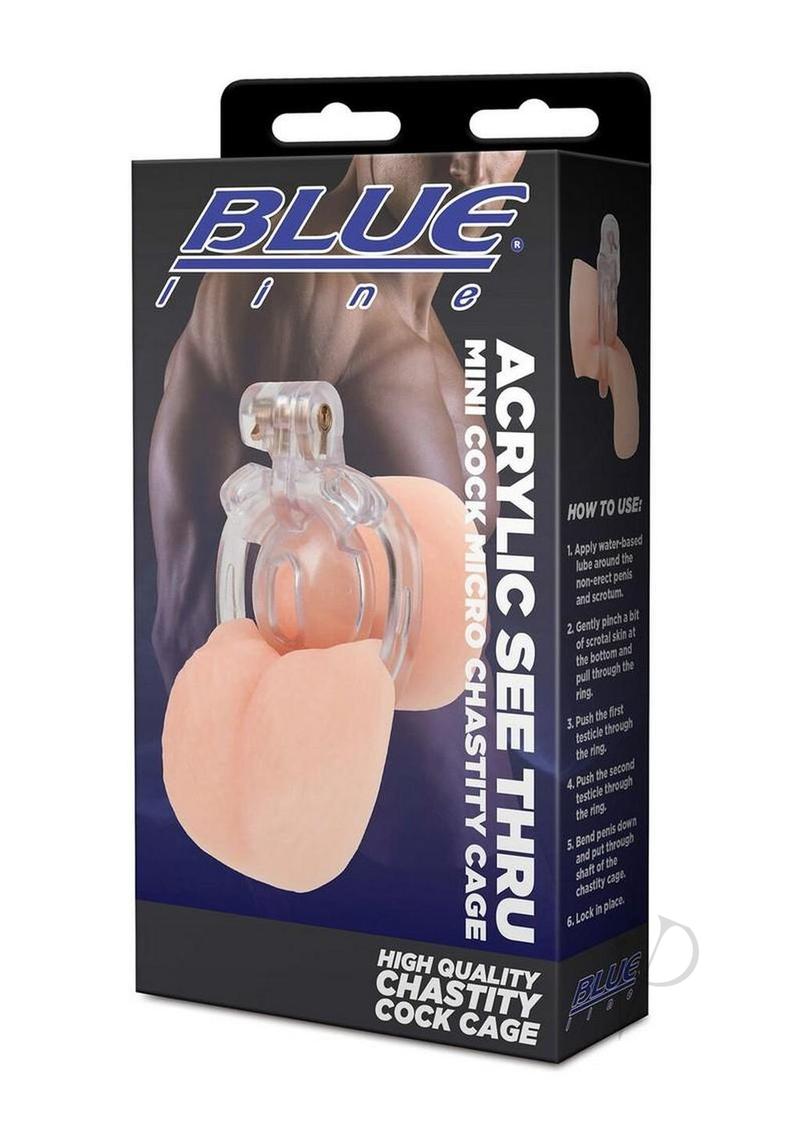 Acrylic See Thru Mini Cock Chasity Cage