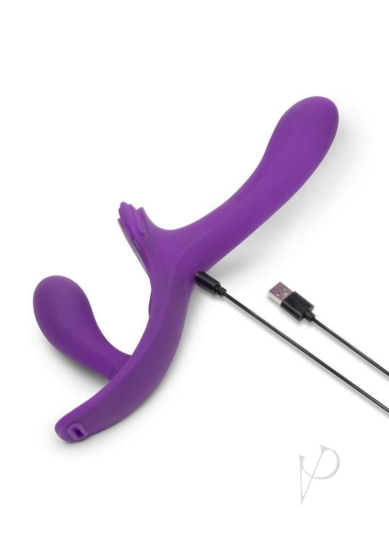 Lock In Dual End Vibe Strap-on Set Pur