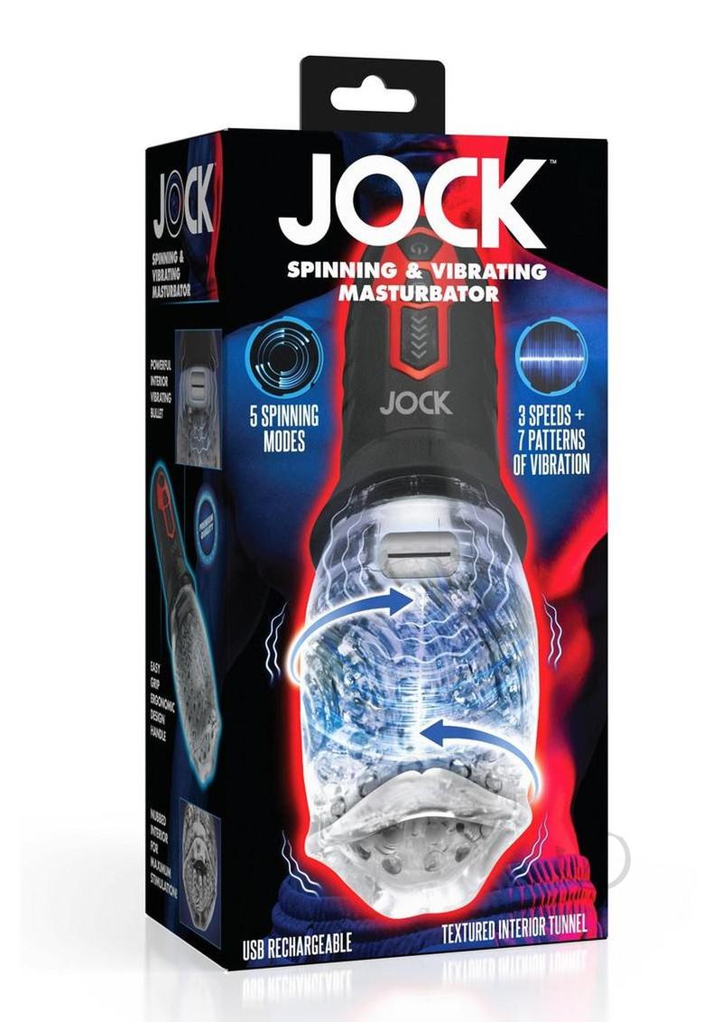 Jock Spin N Vibe Masturbator Black