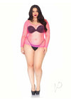 Spandex Long Sleeve Net Shirt 1x2x Pnk