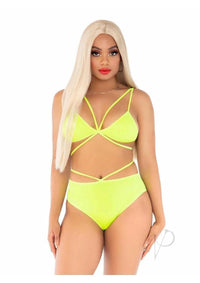 Opaque Cage Bra Brazil Brief Os Ylw 2pc