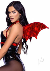 Iridescent Devil Wing Harness Os Red