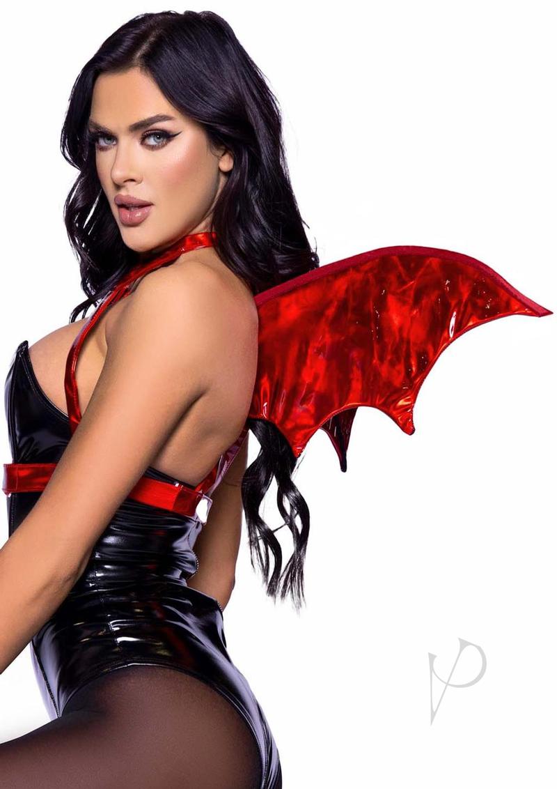 Iridescent Devil Wing Harness Os Red