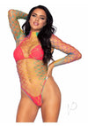 Fence Net Snap Crotch Sleeve Suit Os Rnb