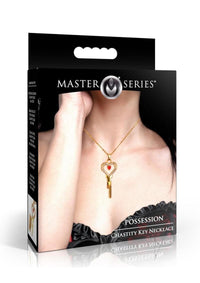 Ms Possession Chastity Key Necklace Gld