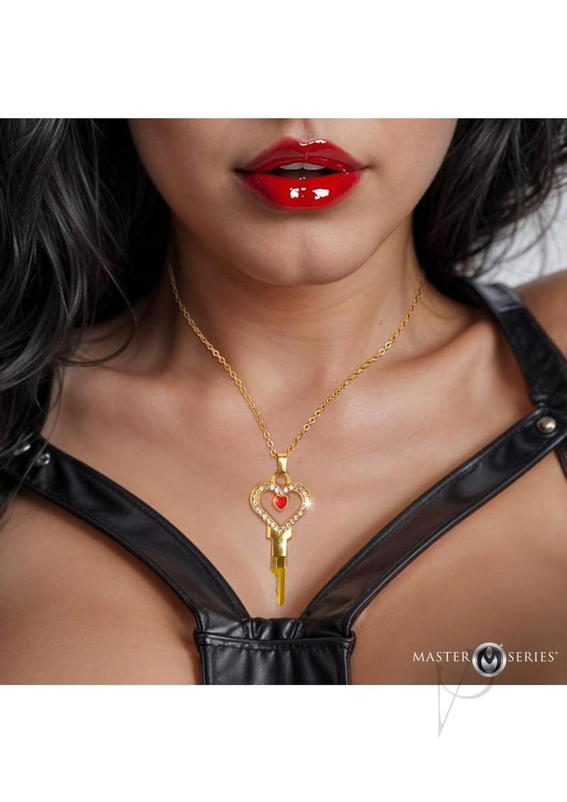 Ms Possession Chastity Key Necklace Gld
