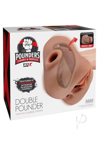 Pdx Plus Dbl Pounder Vibe Stroker Brn