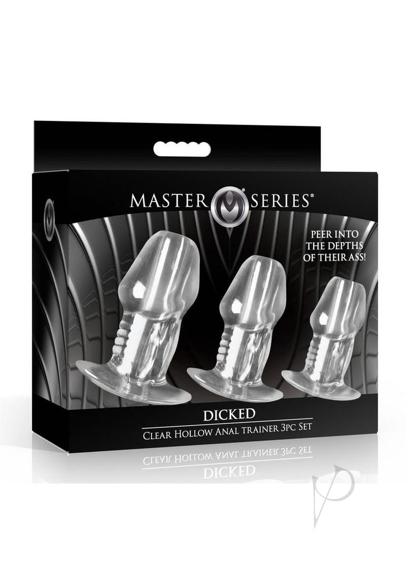 Ms Dicked Clear Hollow Plug 3pc Set