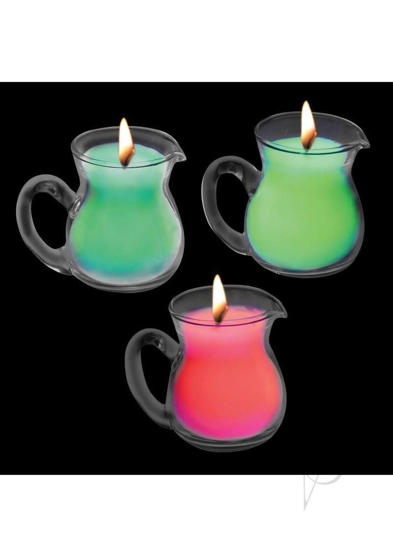 Ms Glow Pour Blacklight Candle 3pc