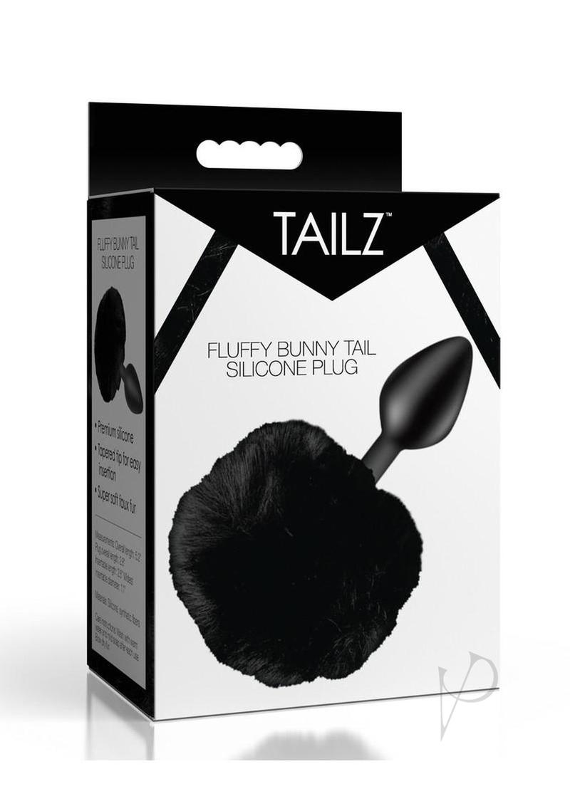 Tailz Fluffy Bunny Tail Plug Blk