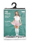 Tp Private Schoolgirl Costume 3pc Pnk Os