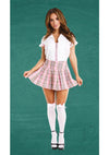 Tp Private Schoolgirl Costume 3pc Pnk Os