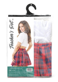 Tp Schoolgirl Costume 2pc Red/wht Os