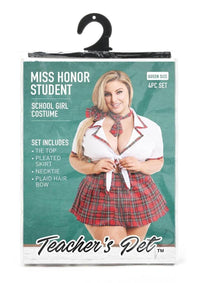 Tp Ms Honor Student Costume 4pc Red Qs