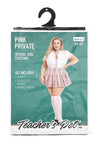 Tp Private Schoolgirl Costume 3pc Pnk Qs