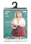 Tp Schoolgirl Costume 2pc Red/wht Qs