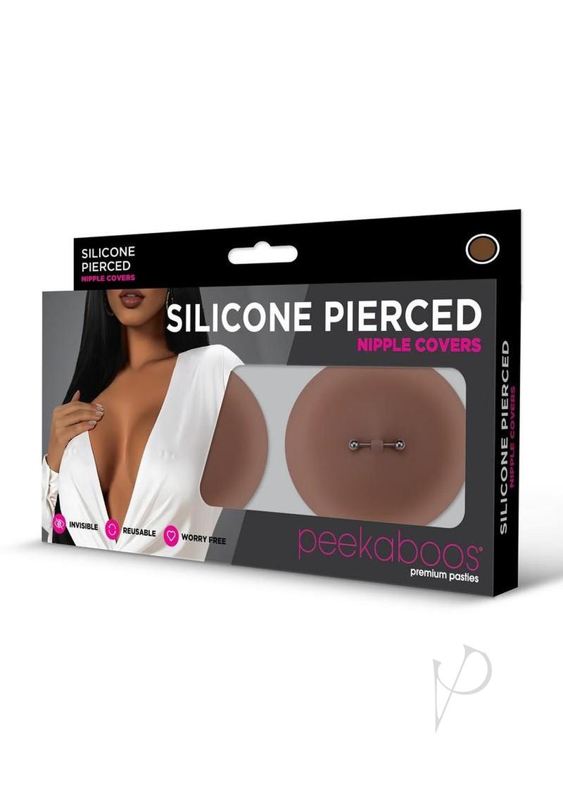 Peekaboo Silicone Pierce Nipp Covers Brn
