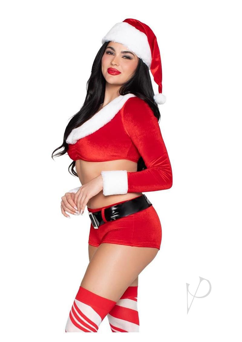 Christmas Cutie Costume Xs Red/wht 4pc
