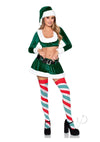 Hoho Hottie Costume Lg Grn/wht 4pc