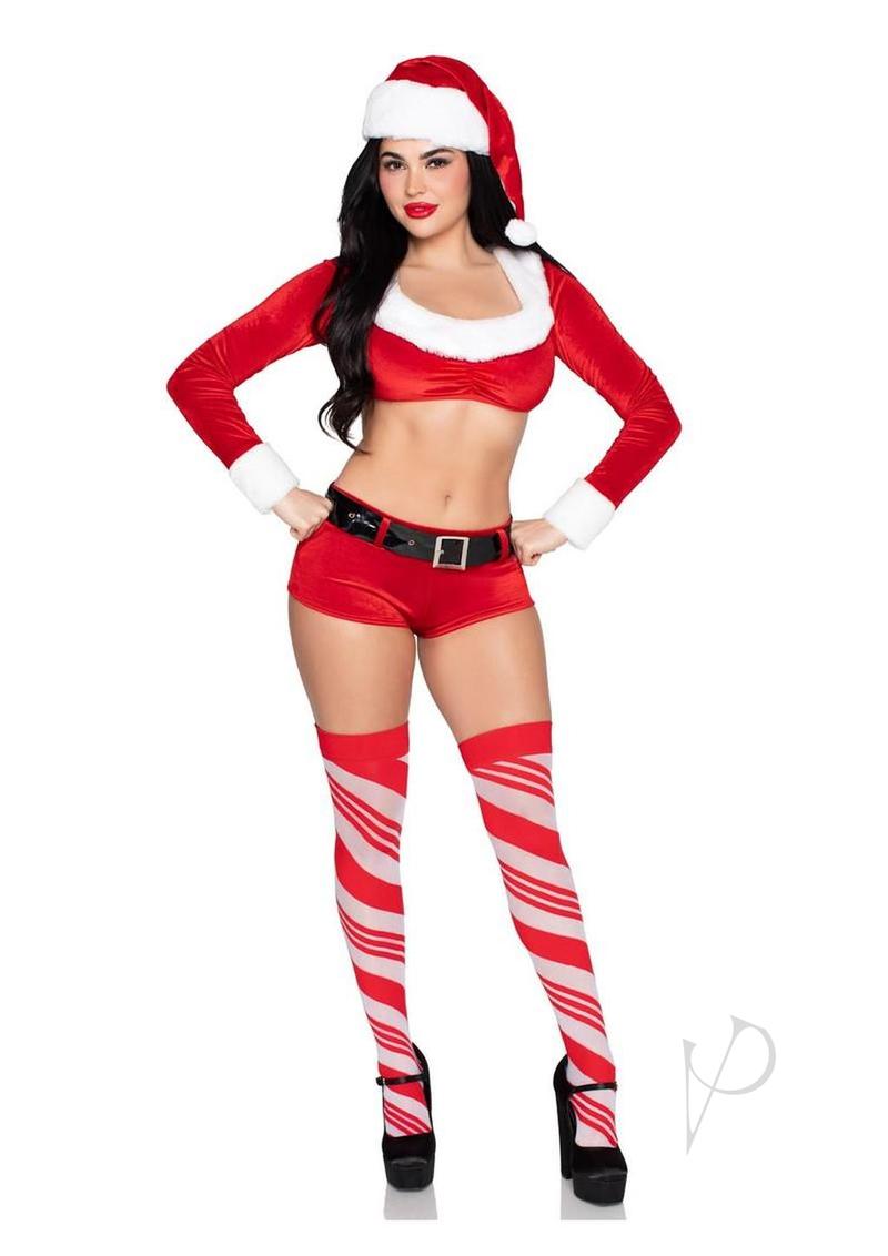 Christmas Cutie Costume Lg Red/wht 4pc