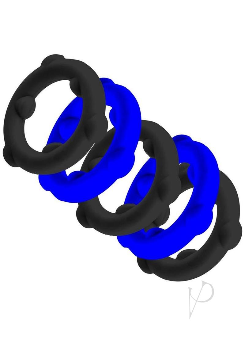 Gearheads Spinner Rings 5pk Blu/blk
