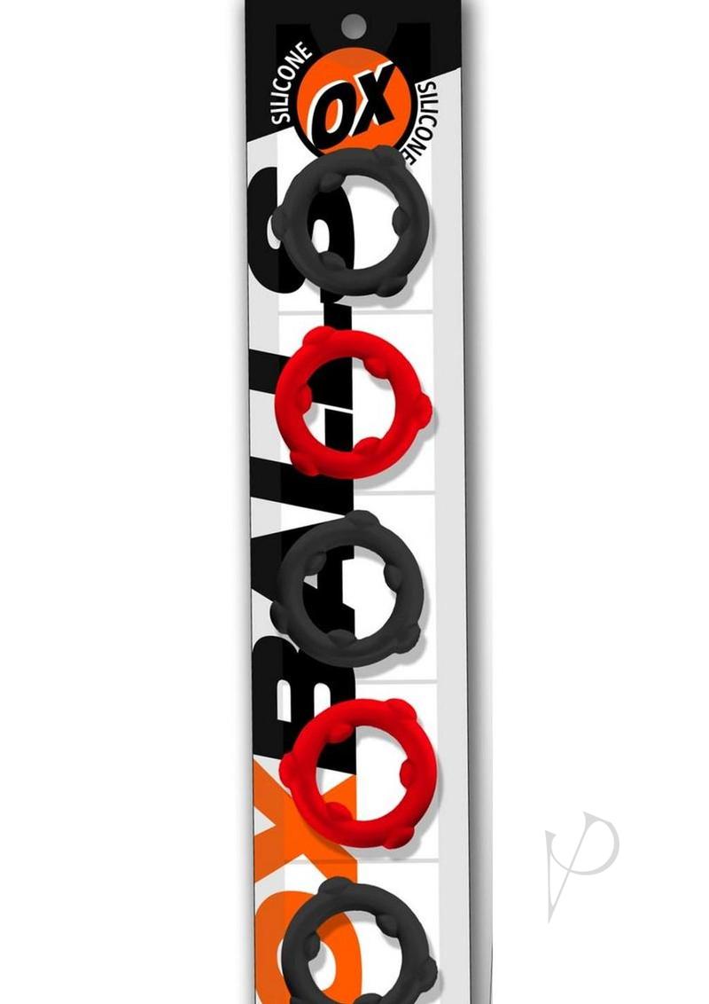 Gearheads Spinner Rings 5pk Red/blk