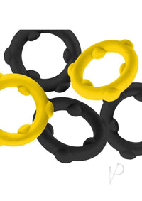 Gearheads Spinner Rings 5pk Ylw/blk