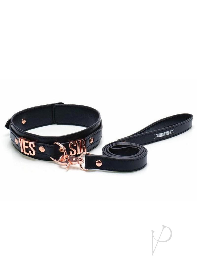 Punishent Yes Sir Collar Leash Rose