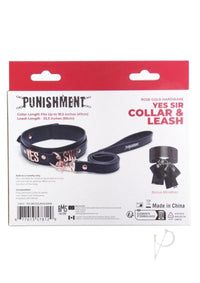 Punishent Yes Sir Collar Leash Rose