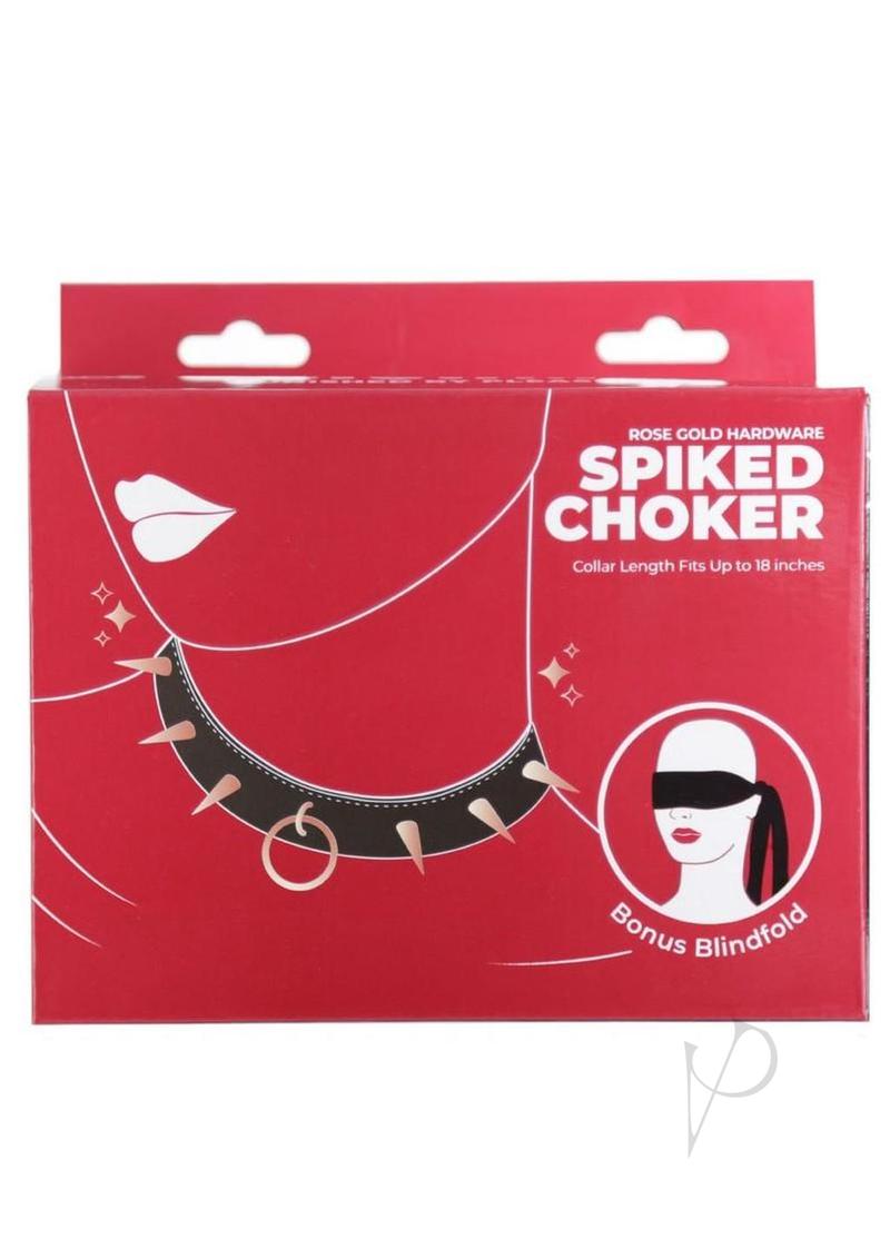 Punishment Spiked Choker Rose Gld