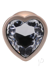 Booty Bling Heart Metal Plug Lg Gld