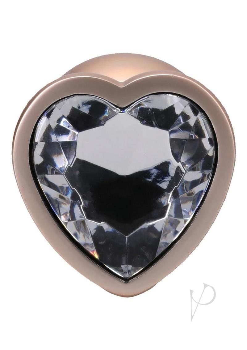Booty Bling Heart Metal Plug Lg Gld
