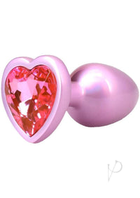 Booty Bling Heart Metal Plug Sm Pnk