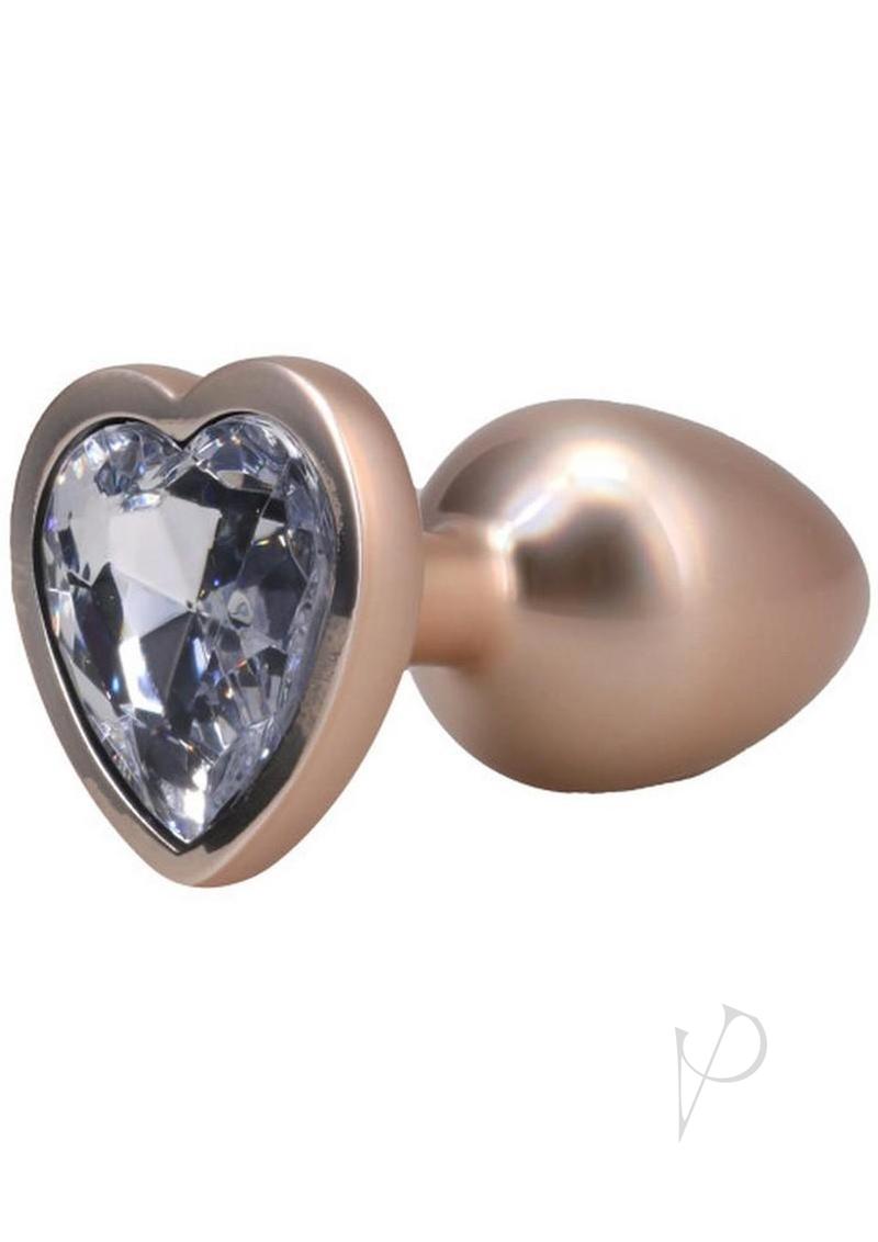 Booty Bling Heart Metal Plug Sm Gld