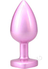 Booty Bling Heart Metal Plug Lg Pnk