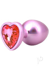 Booty Bling Heart Metal Plug Lg Pnk