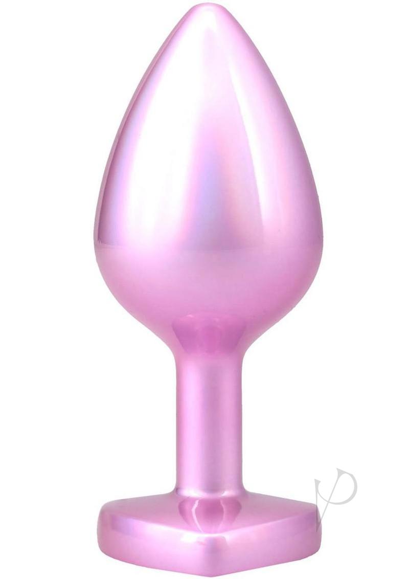 Booty Bling Heart Metal Plug Md Pnk