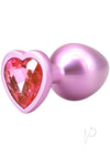 Booty Bling Heart Metal Plug Md Pnk