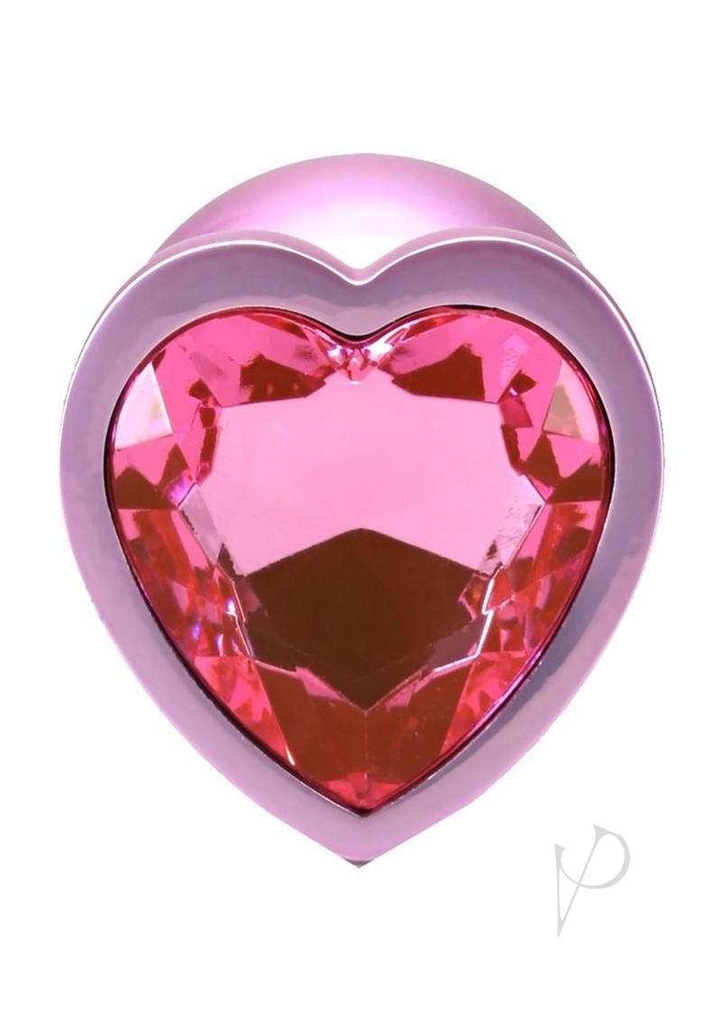 Booty Bling Heart Metal Plug Md Pnk