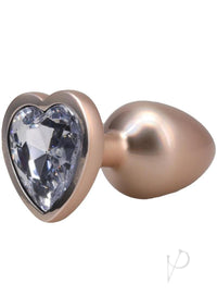 Booty Bling Heart Metal Plug Md Gld