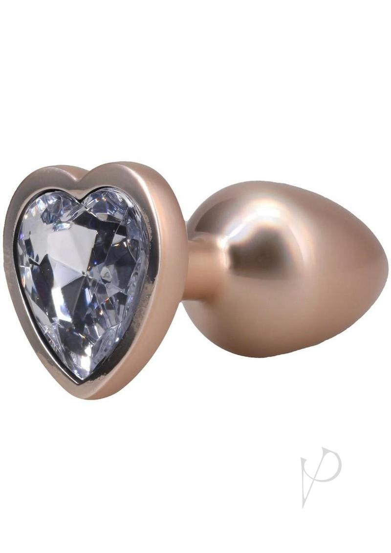 Booty Bling Heart Metal Plug Md Gld