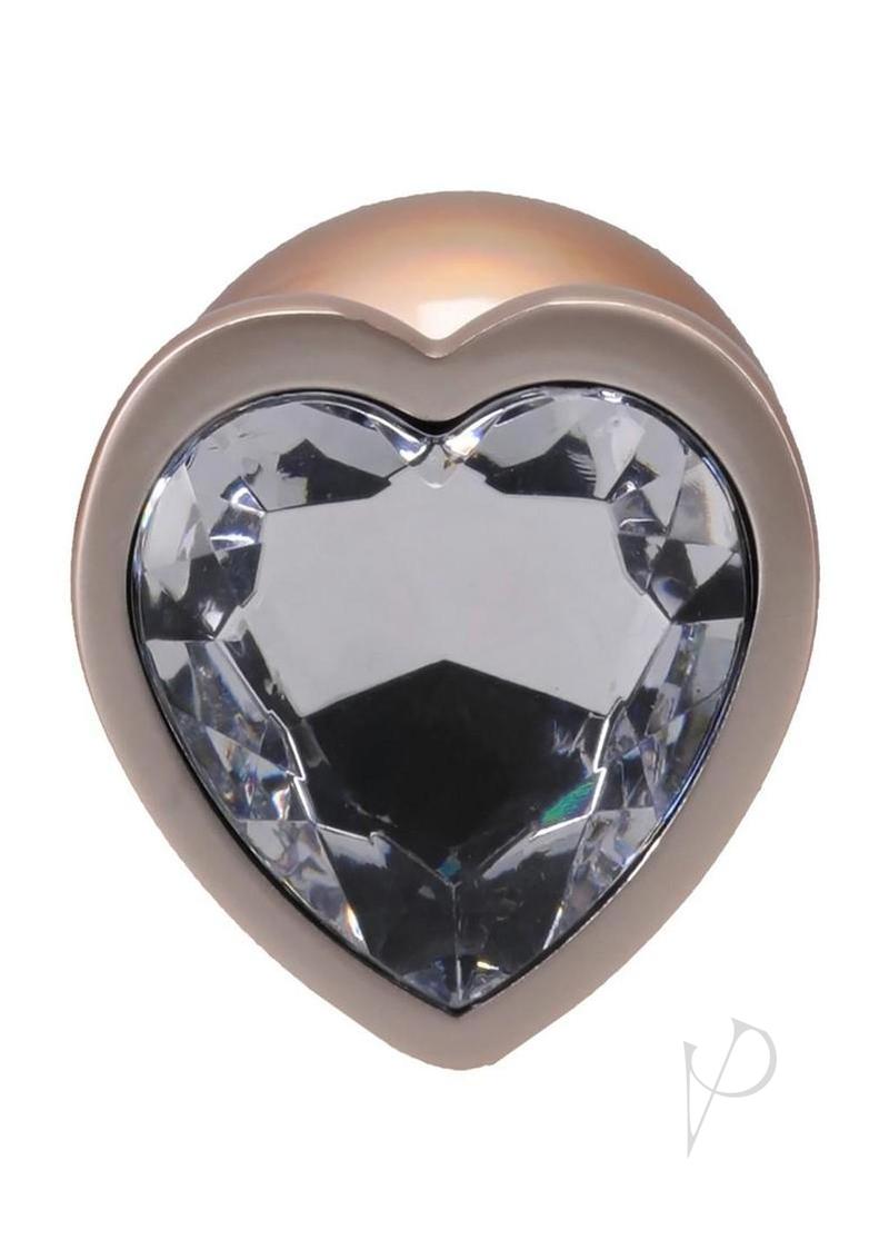 Booty Bling Heart Metal Plug Md Gld