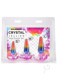 Crystal Jellies Anal Train Set 3pc Rnbw