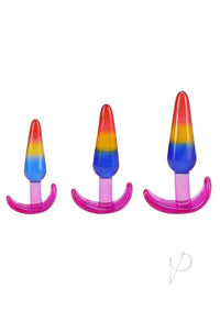 Crystal Jellies Anal Train Set 3pc Rnbw