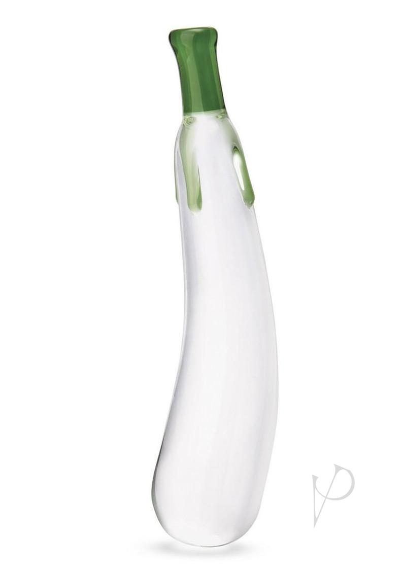 Eggplant Ecstasy Glass Dildo 7.25 Grn