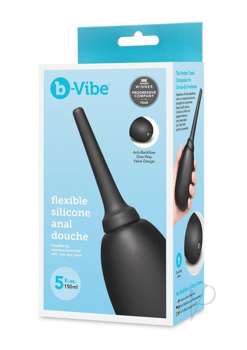 B-vibe Flexible Silicone Anal Douche Blk
