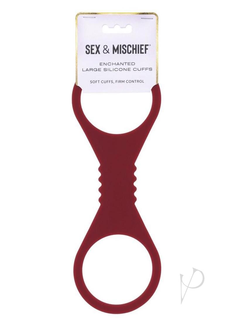 Sandm Enchanted Silicone Cuffs Lg Red