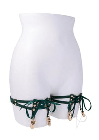 Sandm Indica Laced Up Garters - Grn